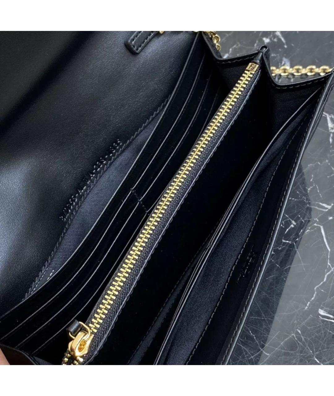 FENDI Черная кожаная сумка через плечо, фото 4