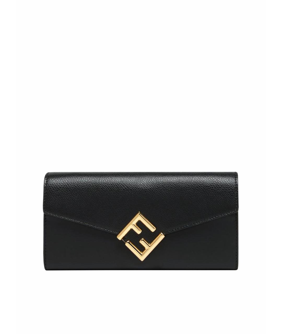 FENDI Черная кожаная сумка через плечо, фото 1