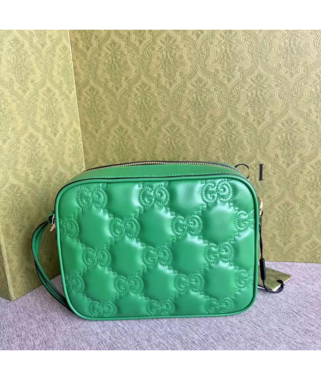 GUCCI Зеленая кожаная сумка через плечо, фото 3