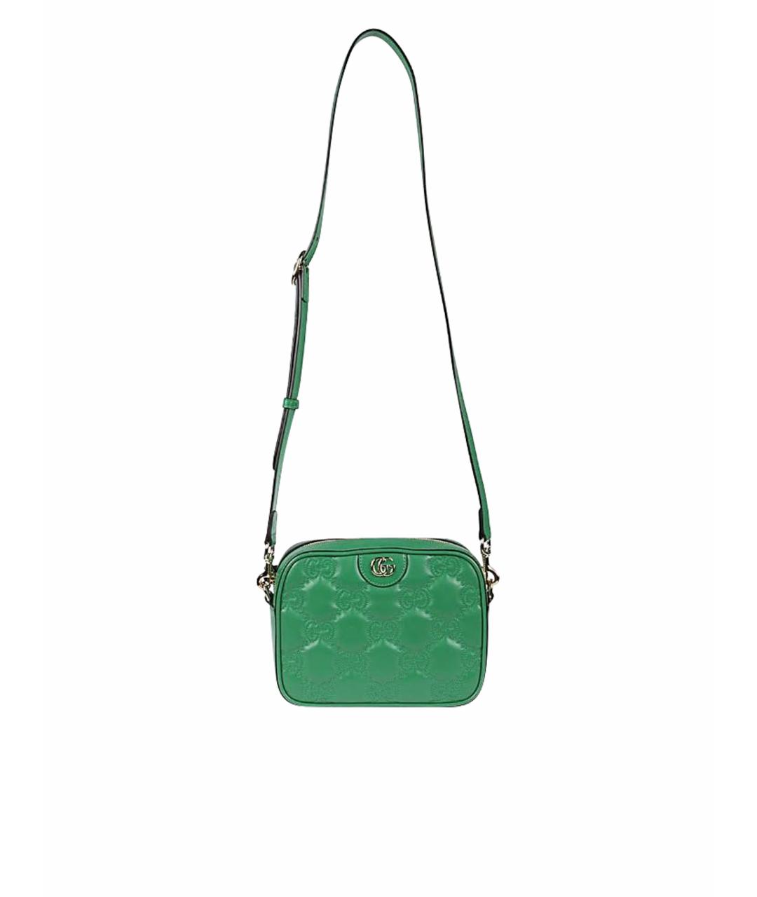 GUCCI Зеленая кожаная сумка через плечо, фото 1