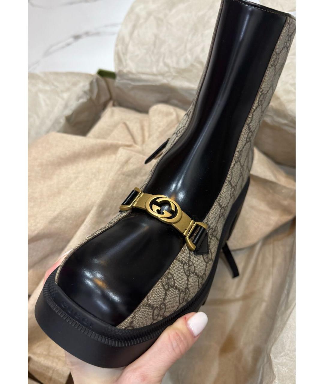 GUCCI Кожаные полусапоги, фото 3