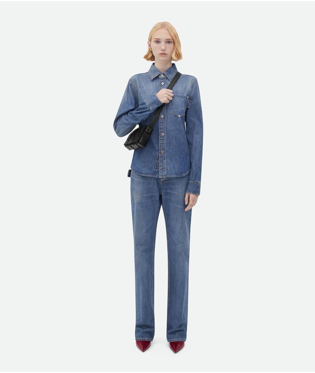 BOTTEGA VENETA Черная кожаная сумка через плечо, фото 3