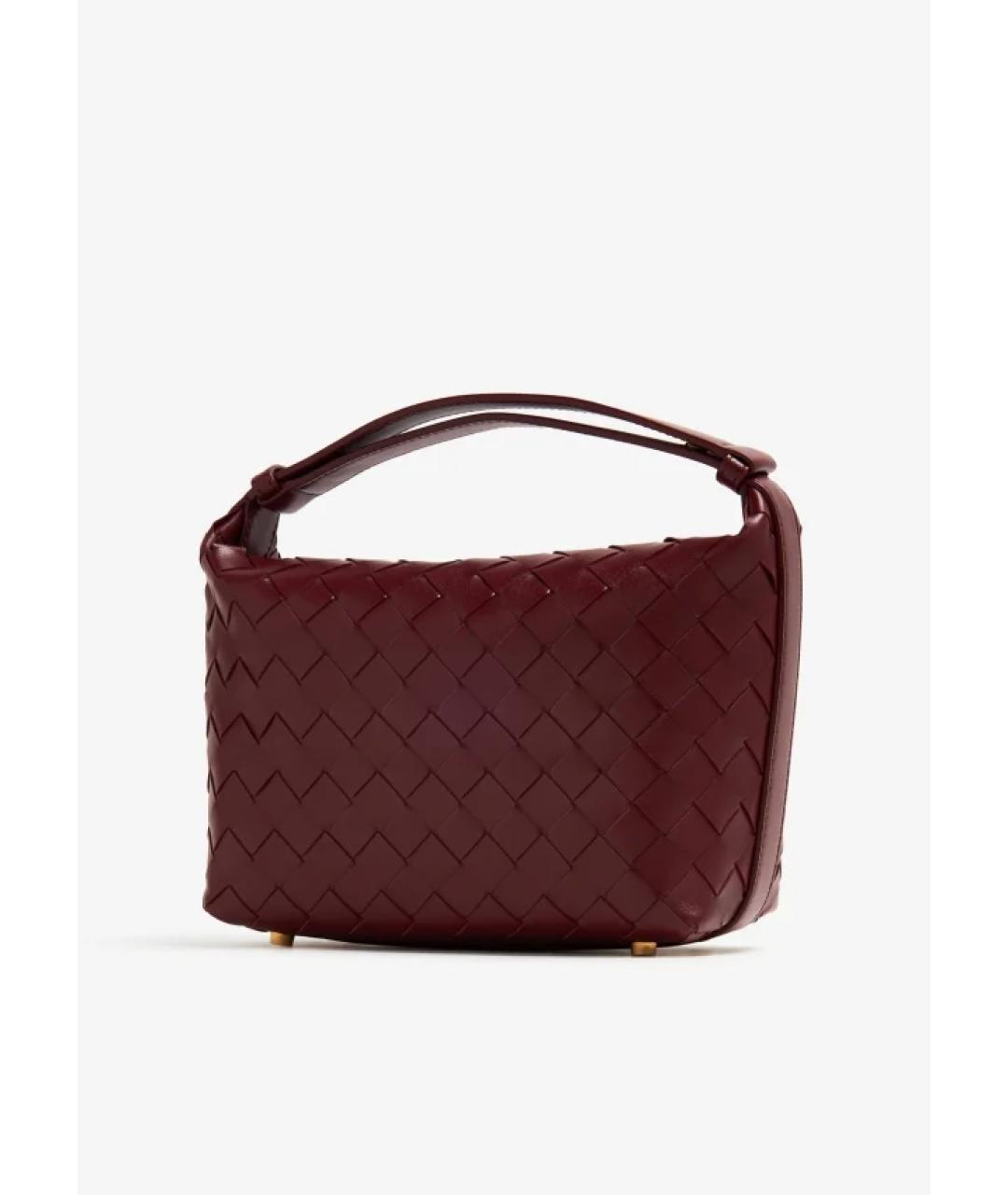 BOTTEGA VENETA Бордовая кожаная сумка через плечо, фото 2