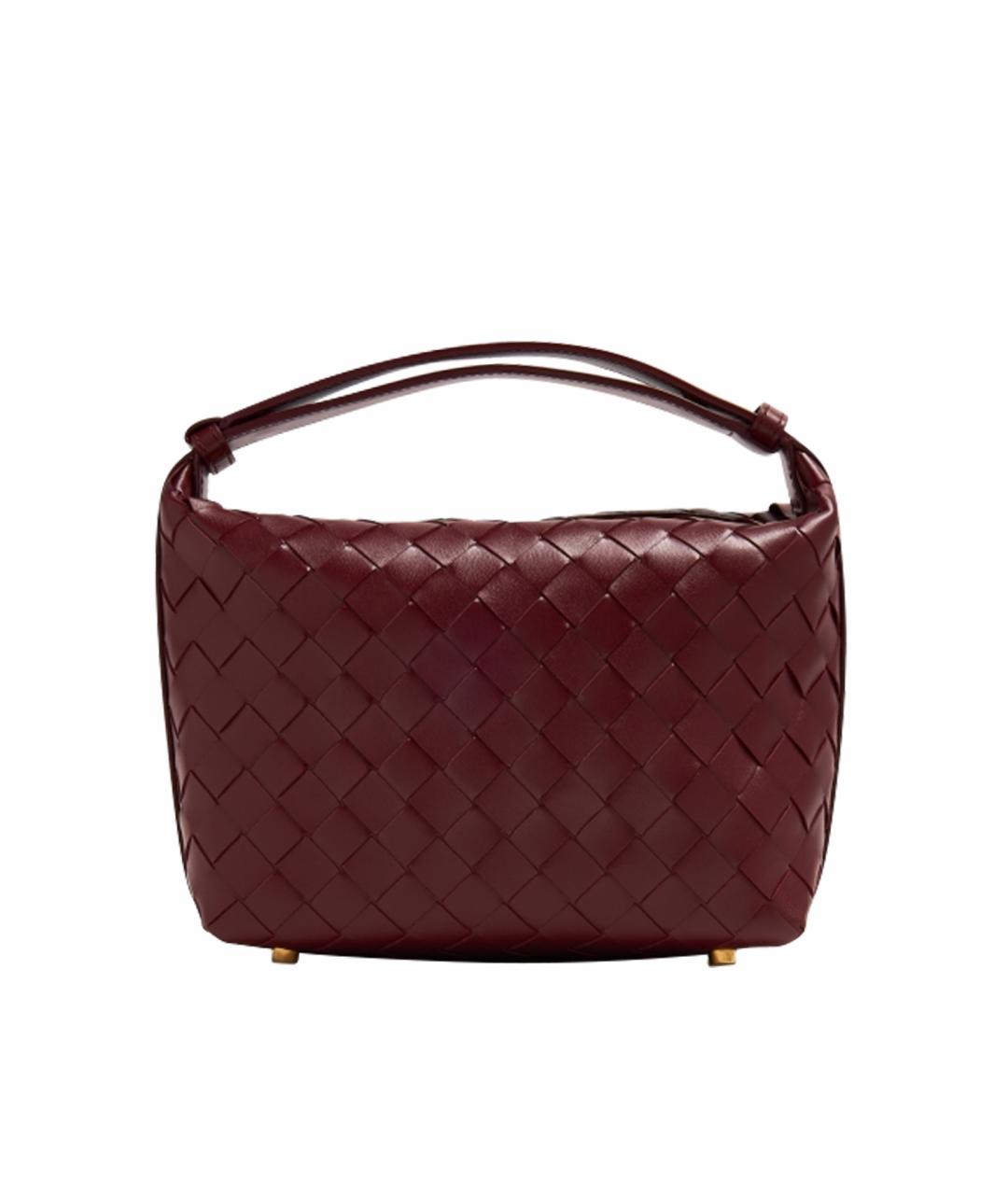 BOTTEGA VENETA Бордовая кожаная сумка через плечо, фото 1