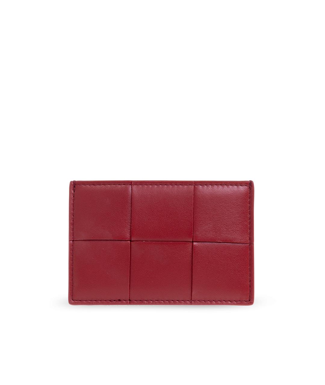 BOTTEGA VENETA Красный кожаный кардхолдер, фото 1