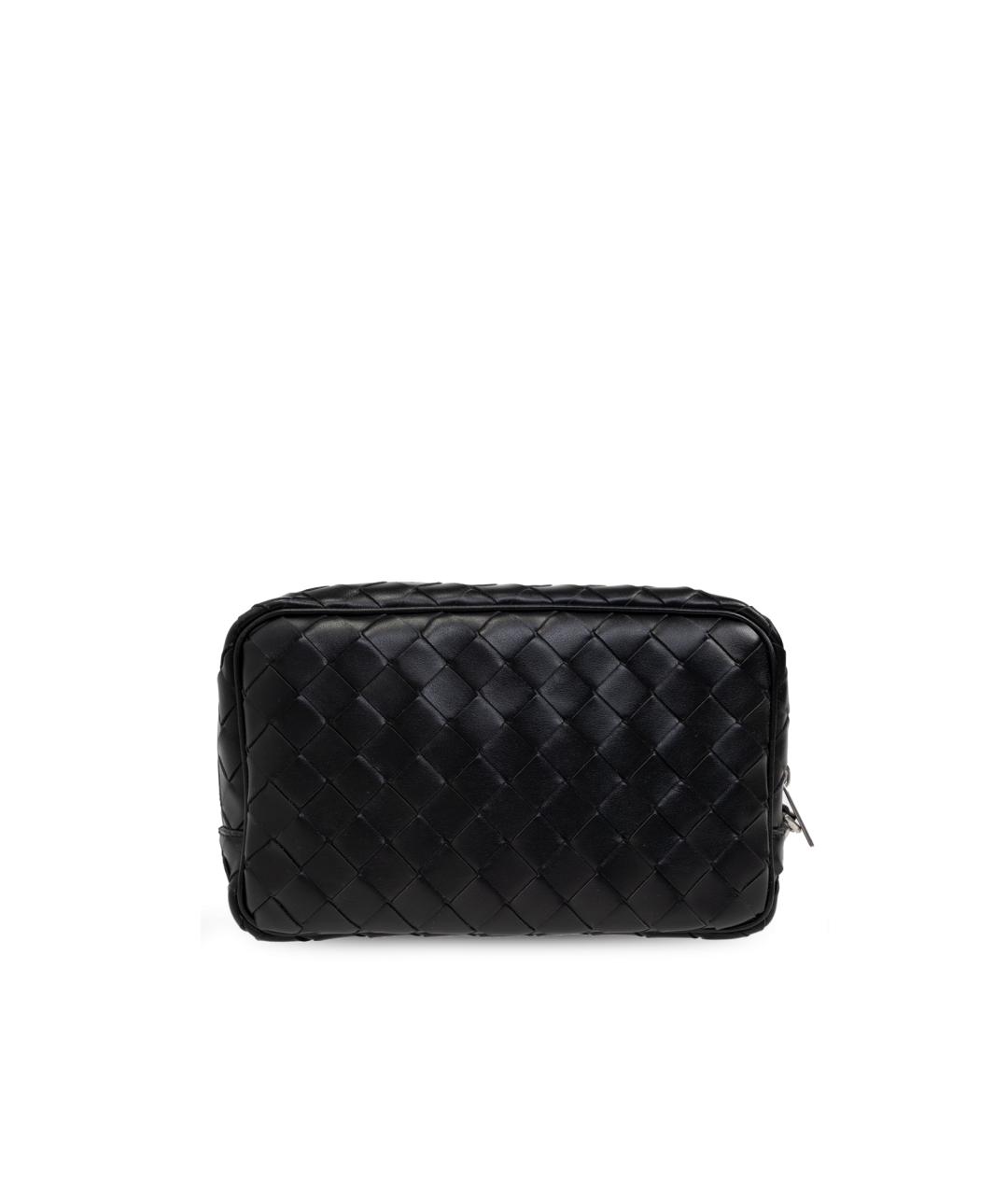 BOTTEGA VENETA Черная кожаная барсетка, фото 1