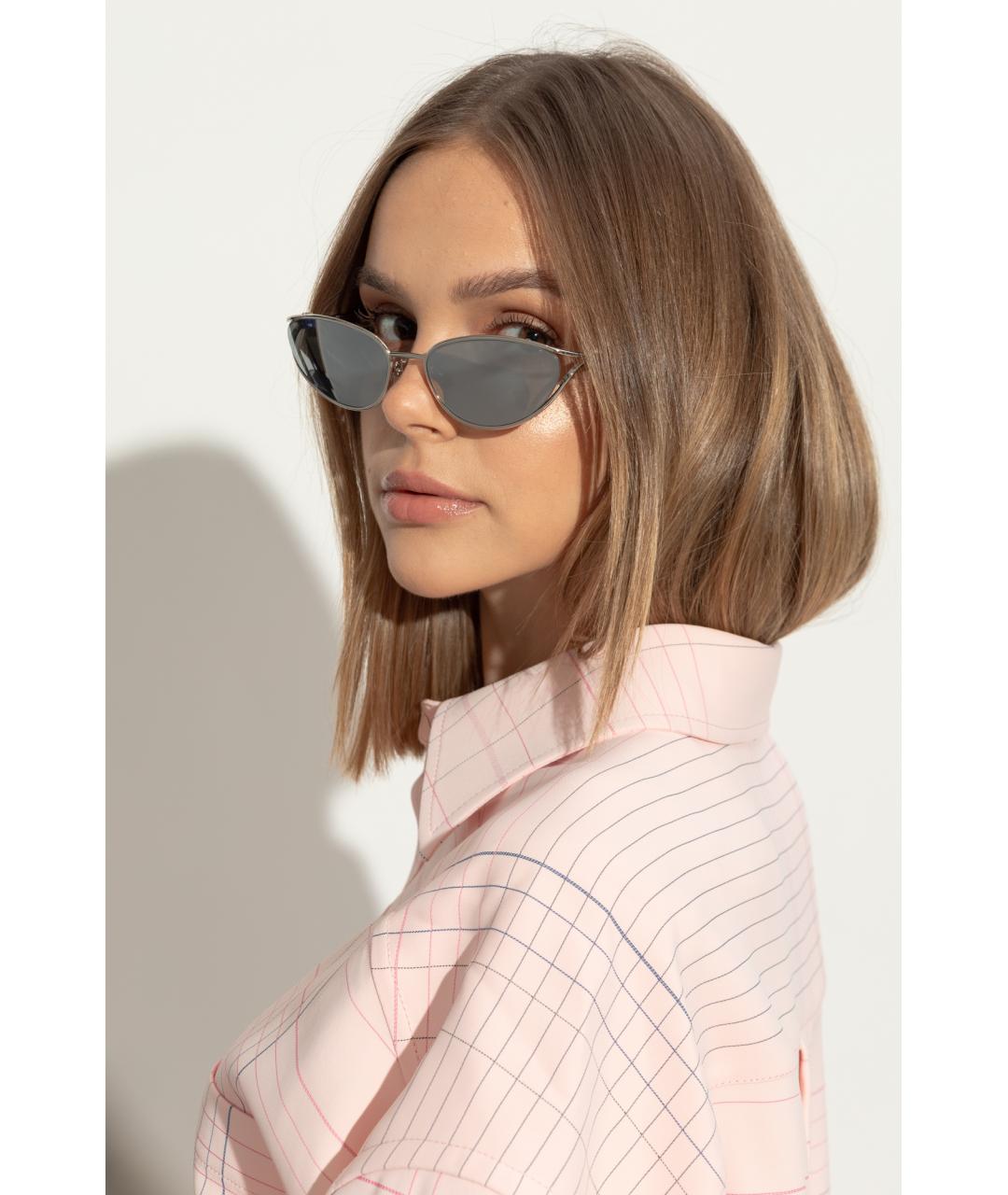 BOTTEGA VENETA Серебряные солнцезащитные очки, фото 3