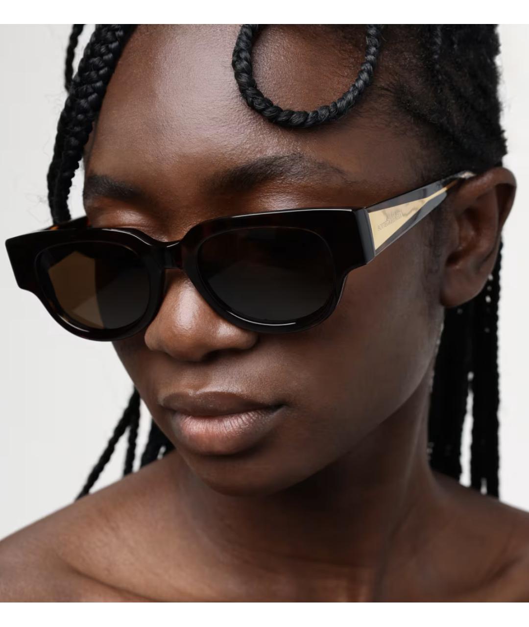BOTTEGA VENETA Коричневые солнцезащитные очки, фото 3
