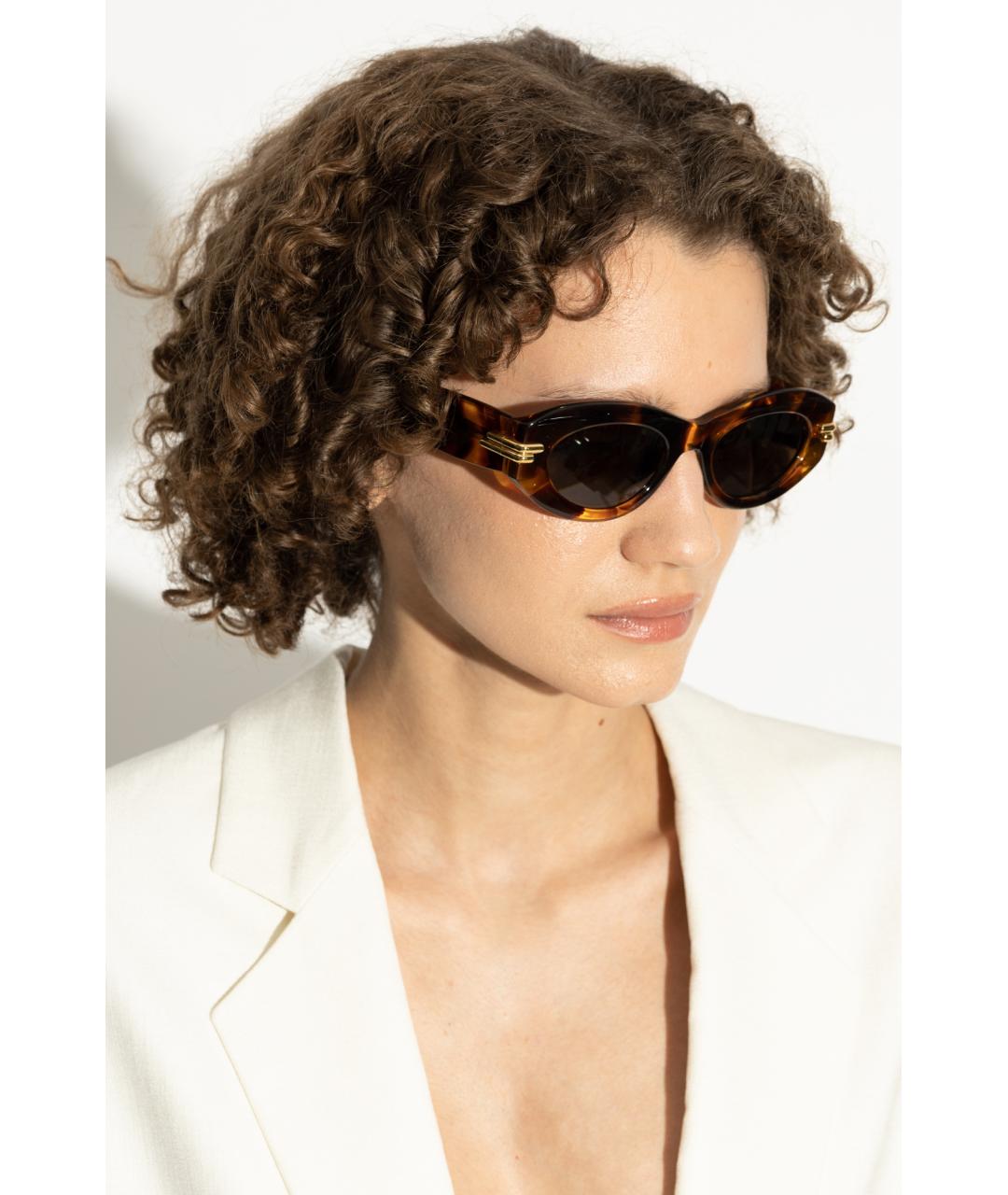 BOTTEGA VENETA Коричневые солнцезащитные очки, фото 2