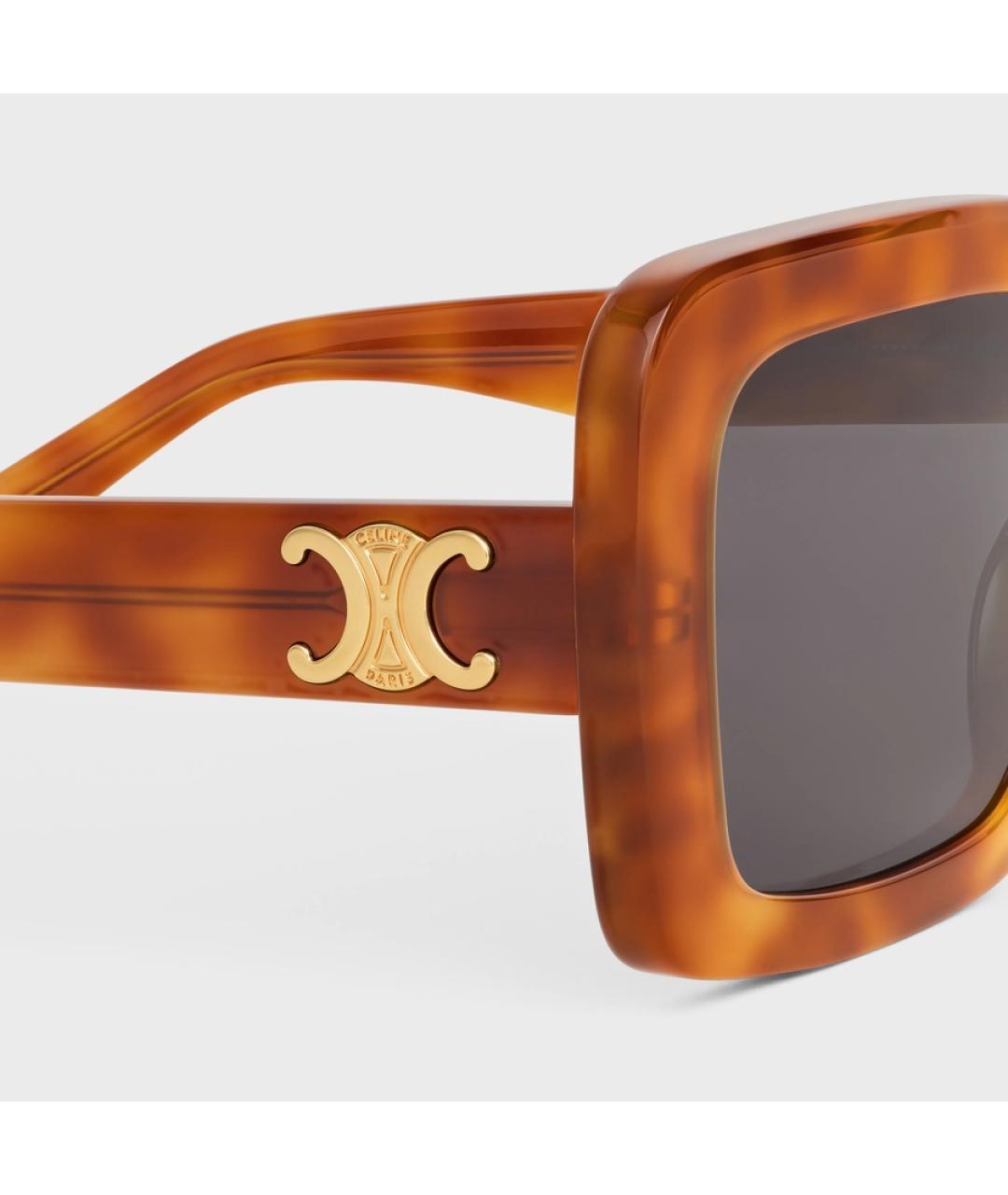 CELINE Коричневые солнцезащитные очки, фото 4