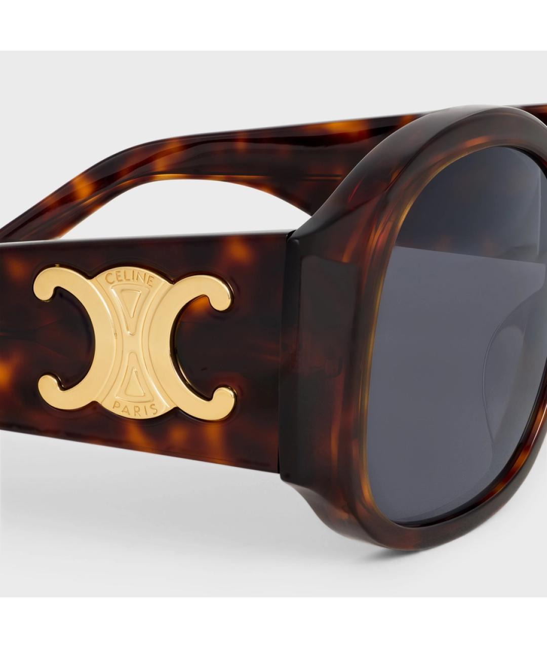CELINE Коричневые солнцезащитные очки, фото 3