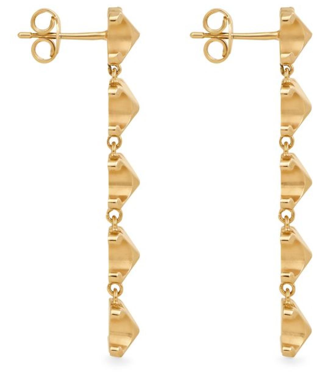 CELINE Золотые металлические серьги, фото 2