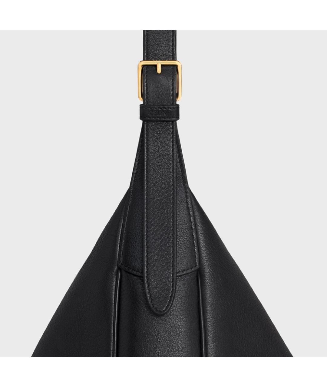 CELINE Черная кожаная сумка через плечо, фото 4