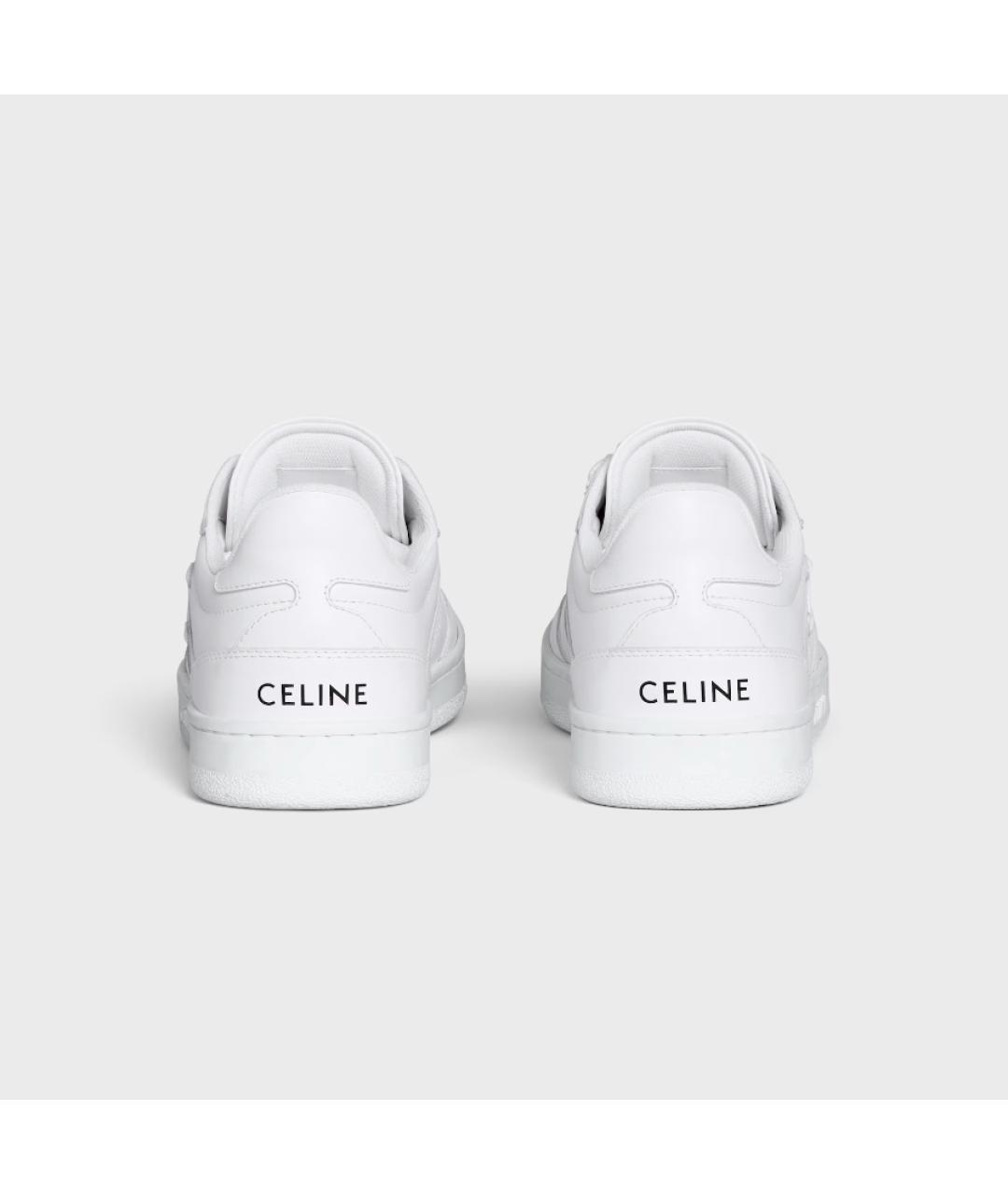 CELINE Белые кожаные кеды, фото 3