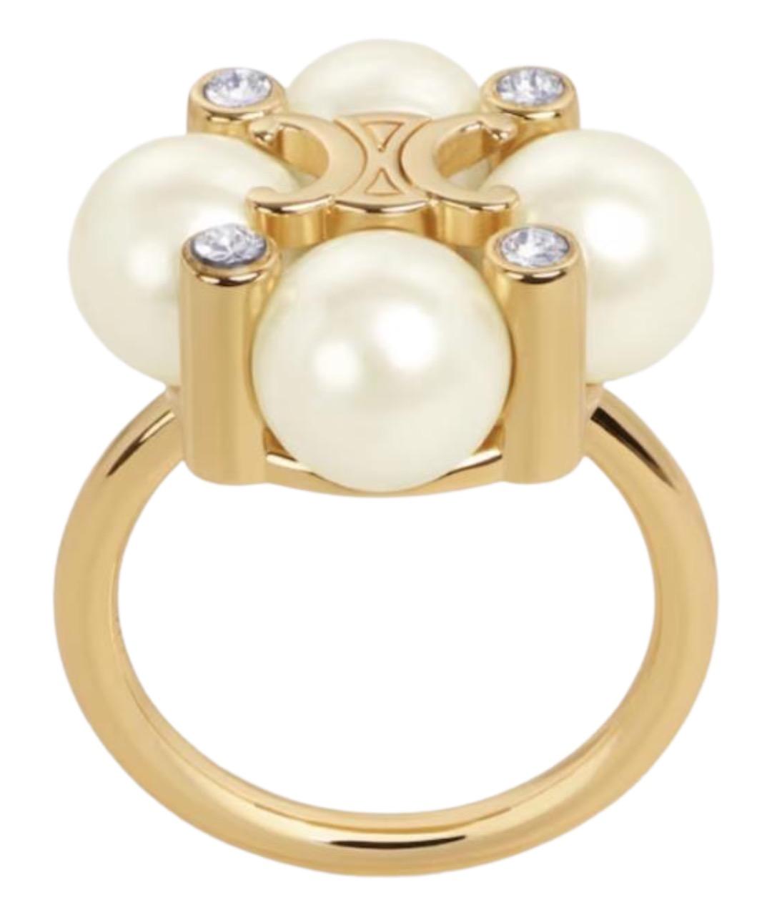 CELINE Золотое латунное кольцо, фото 1