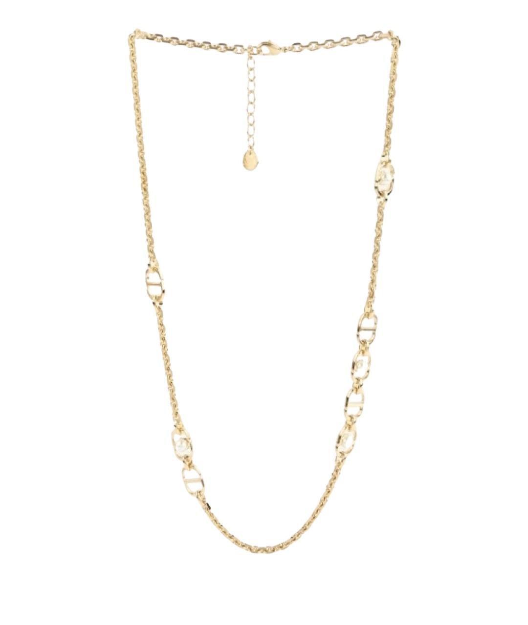 CHRISTIAN DIOR Золотое металлическое колье, фото 1