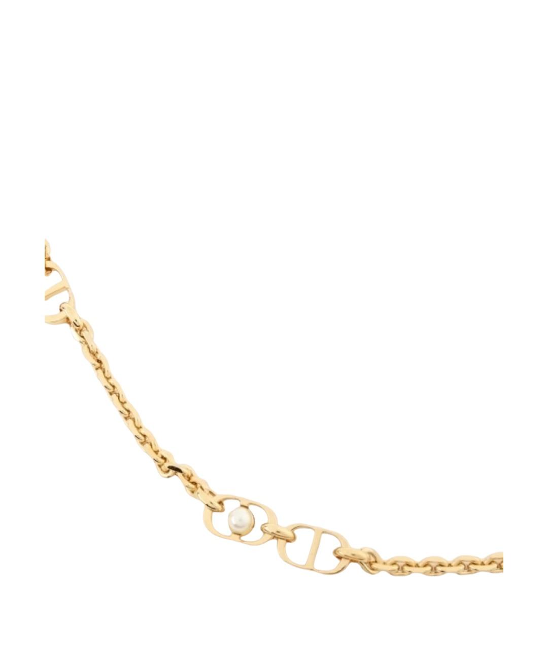 CHRISTIAN DIOR Золотое металлическое колье, фото 2