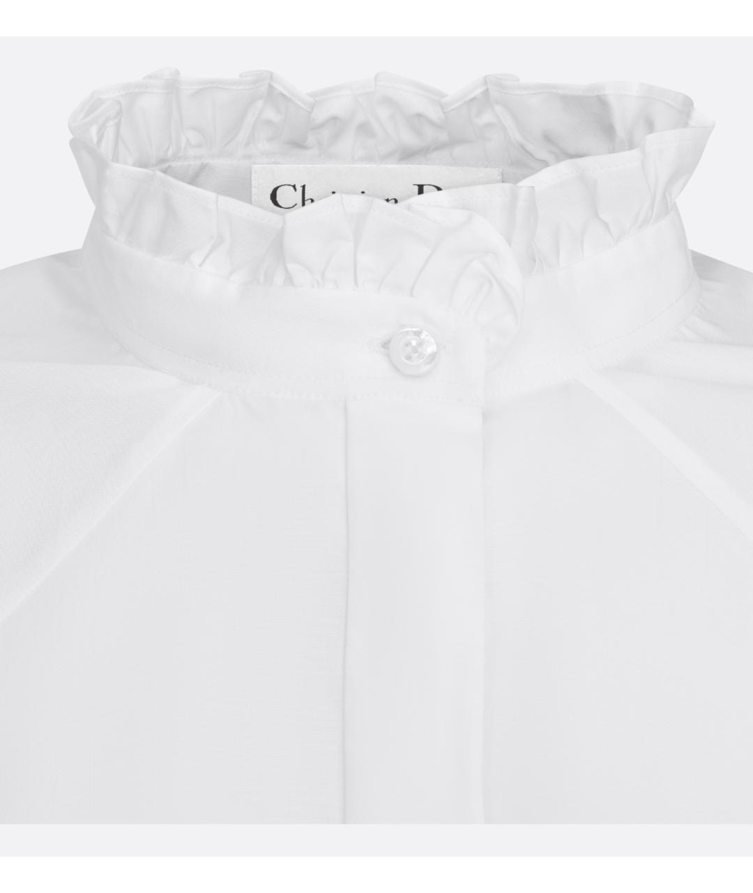 CHRISTIAN DIOR Белая хлопковая рубашка, фото 4