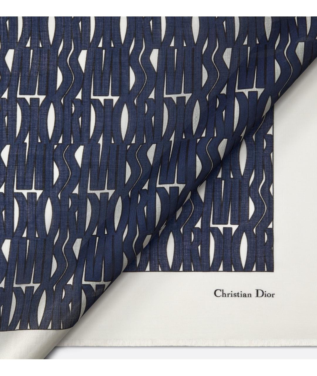 CHRISTIAN DIOR Темно-синий платок, фото 2