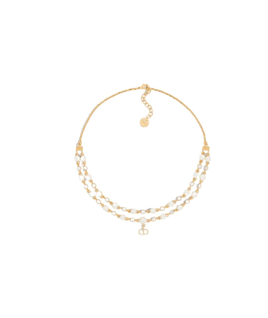 CHRISTIAN DIOR Золотое металлическое колье, фото 1