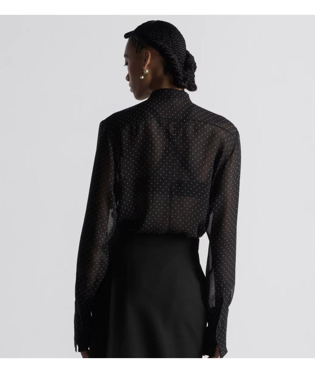 CHRISTIAN DIOR Черная шелковая блузы, фото 5