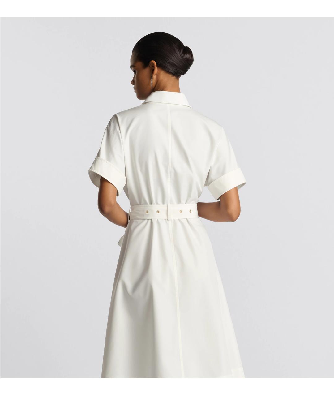 CHRISTIAN DIOR Белое хлопковое повседневное платье, фото 5