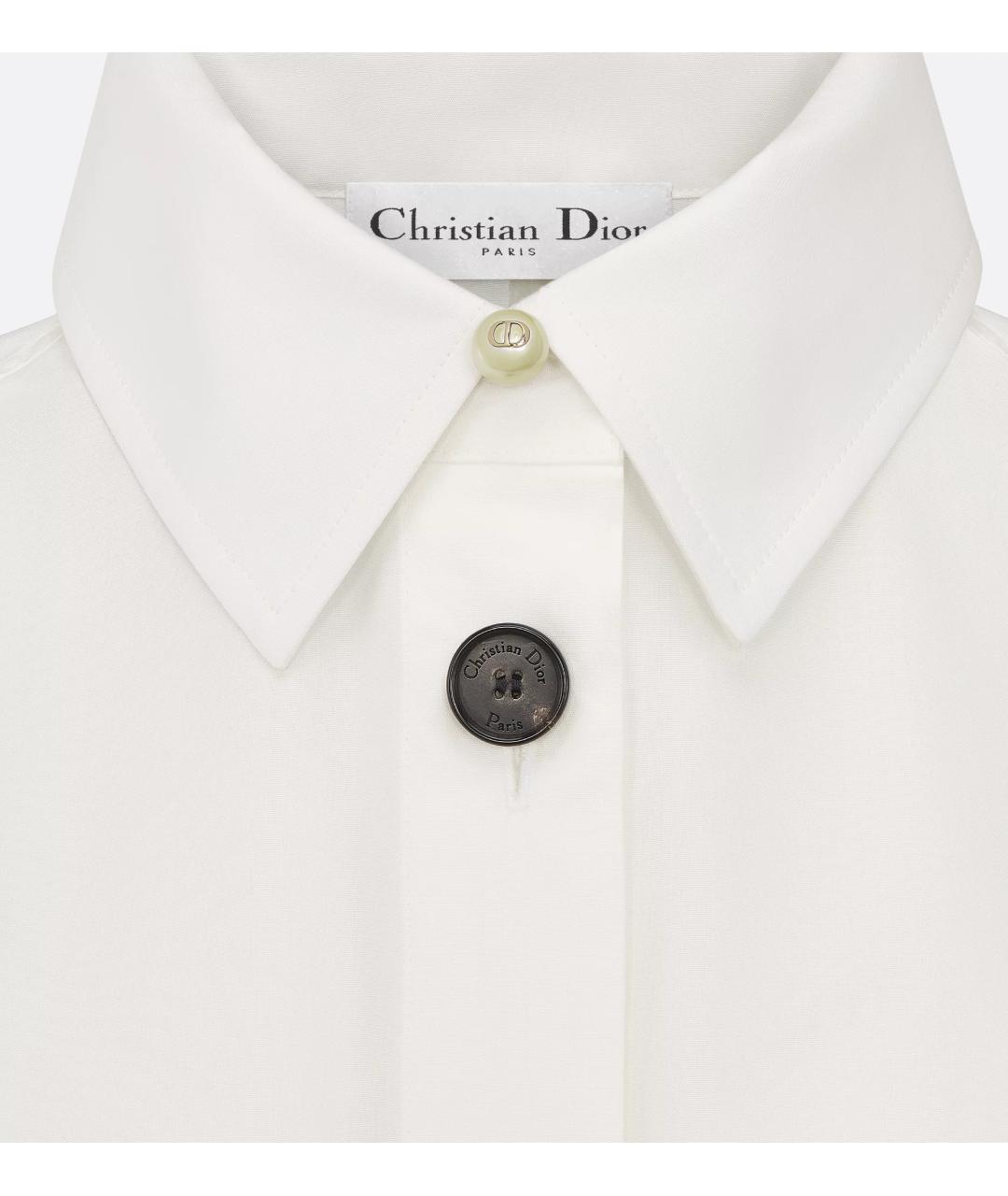 CHRISTIAN DIOR Белое хлопковое повседневное платье, фото 6