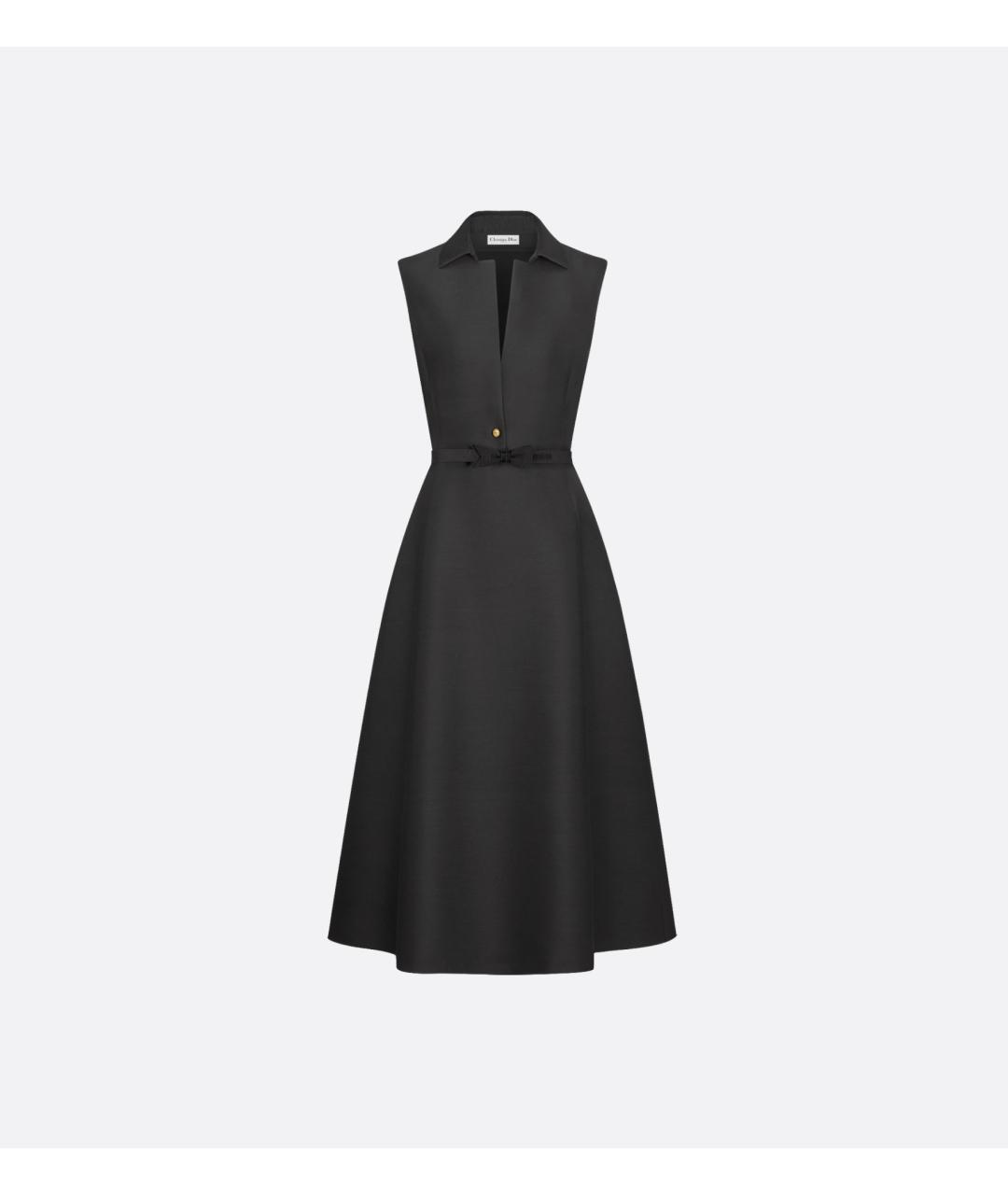 CHRISTIAN DIOR Черное шерстяное вечернее платье, фото 6