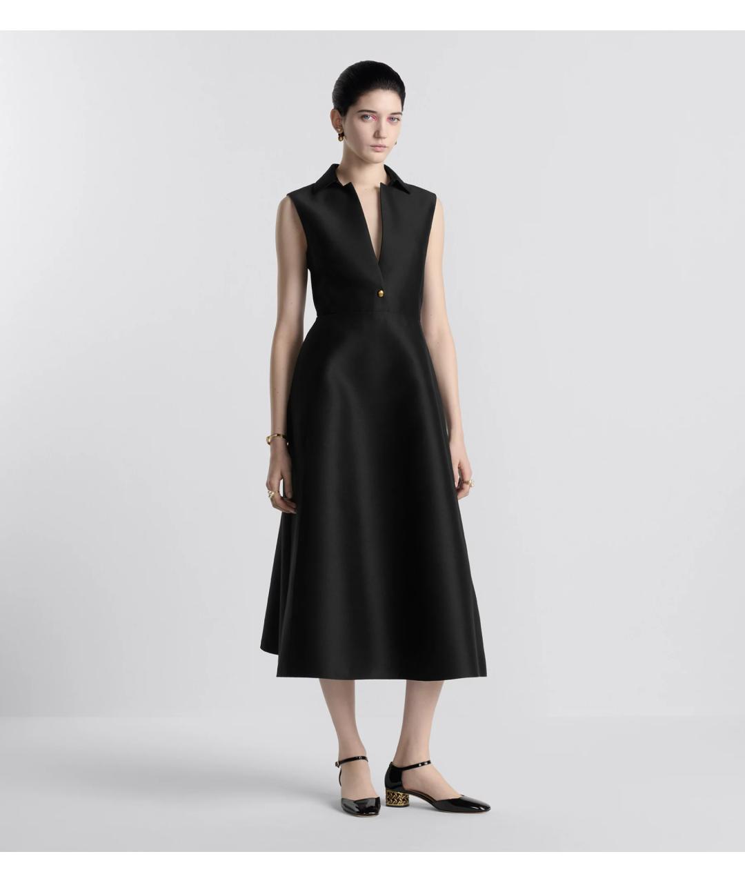 CHRISTIAN DIOR Черное шерстяное вечернее платье, фото 2