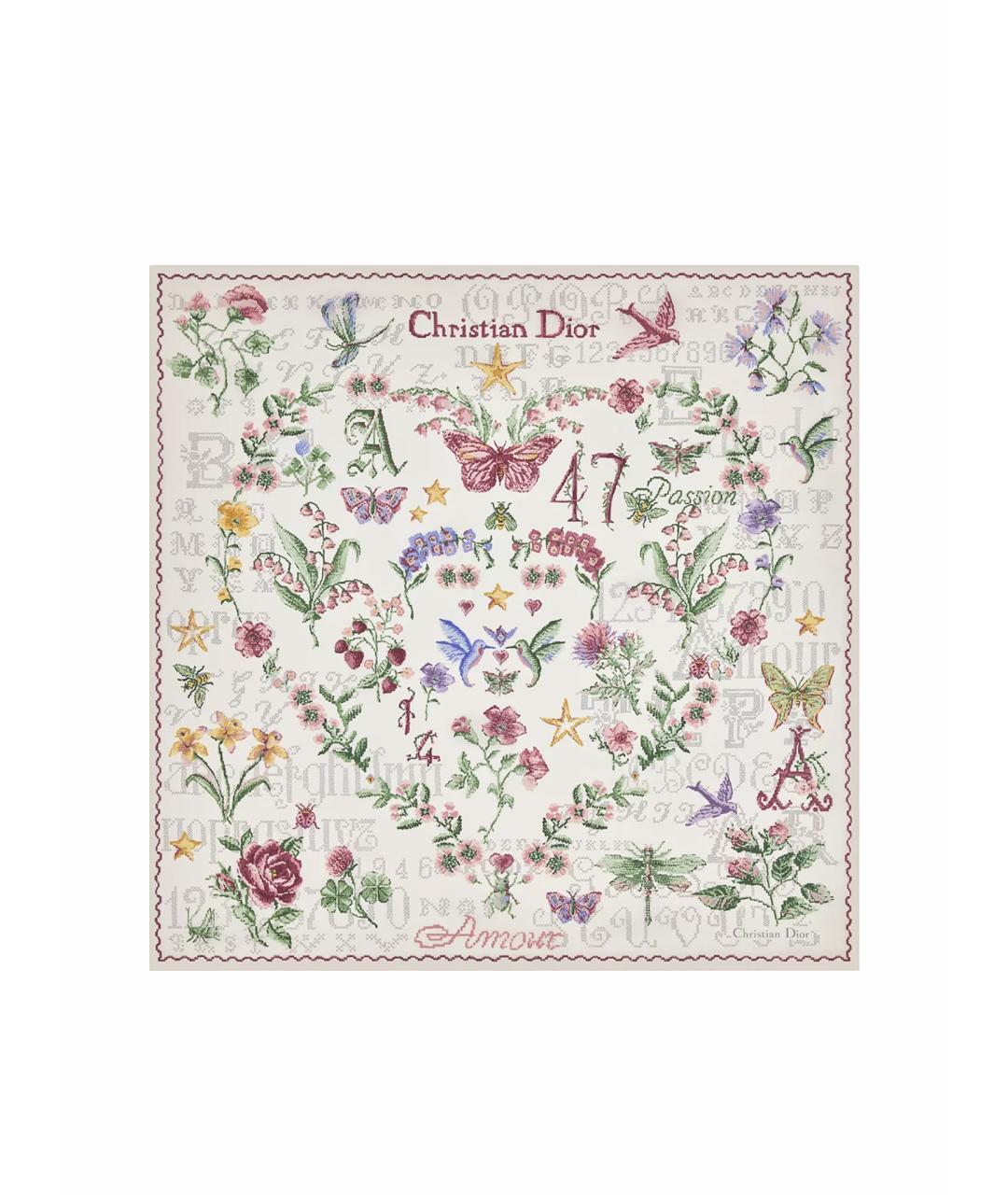 CHRISTIAN DIOR Мульти шелковый платок, фото 1
