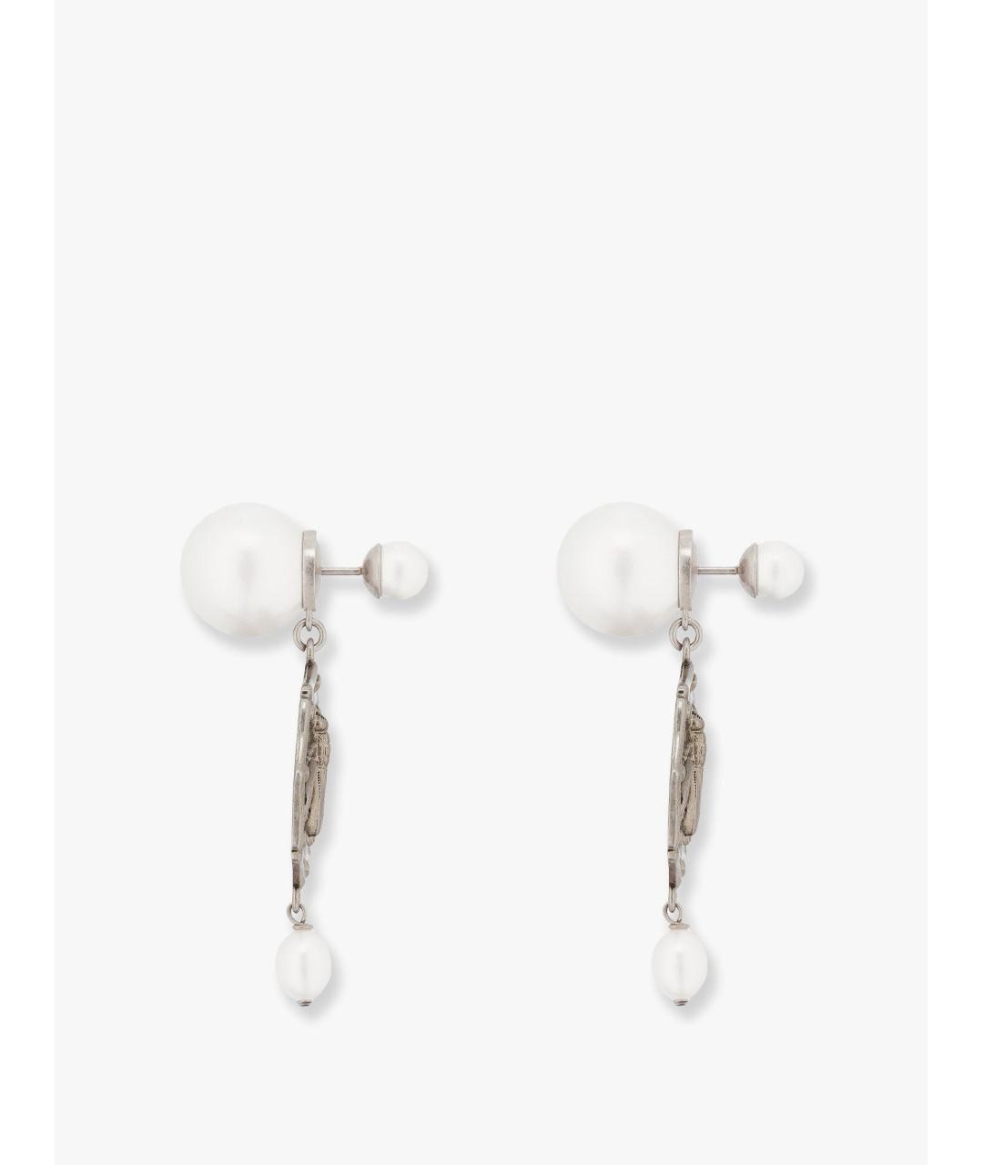 CHRISTIAN DIOR Серебряные металлические серьги, фото 2