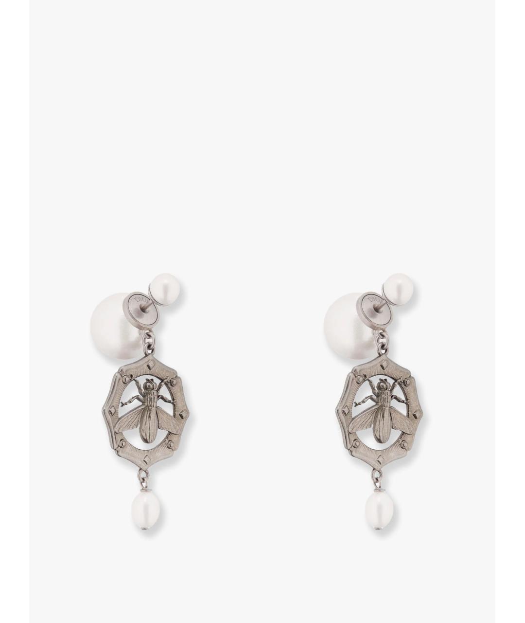 CHRISTIAN DIOR Серебряные металлические серьги, фото 3