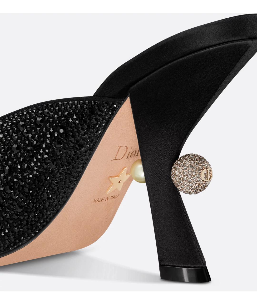 CHRISTIAN DIOR Черные мюли, фото 3