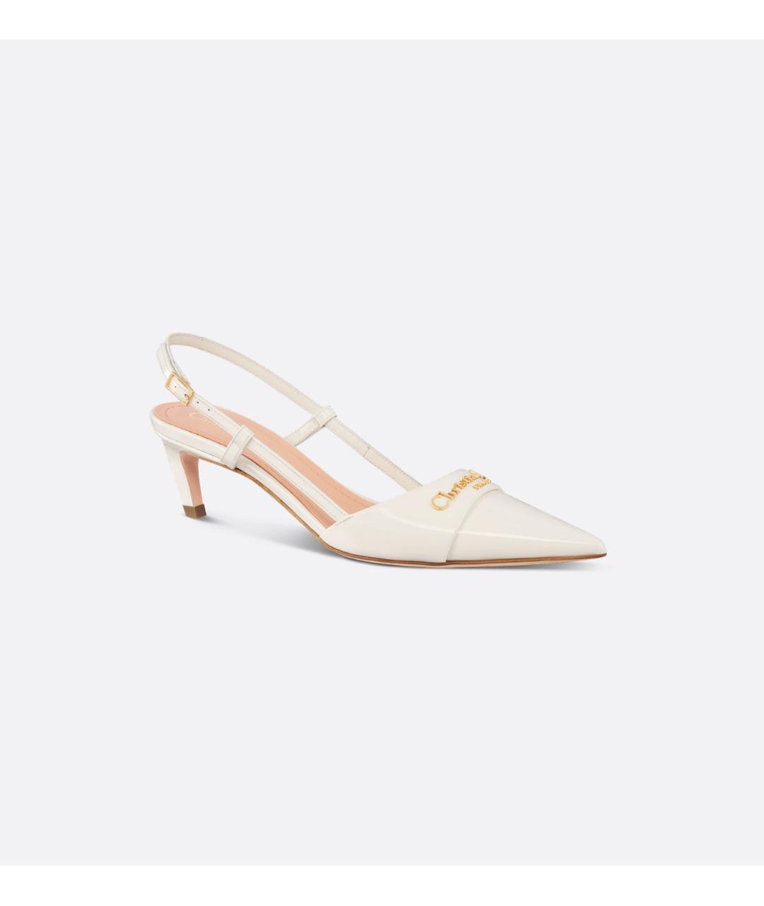 CHRISTIAN DIOR Белые кожаные туфли, фото 2