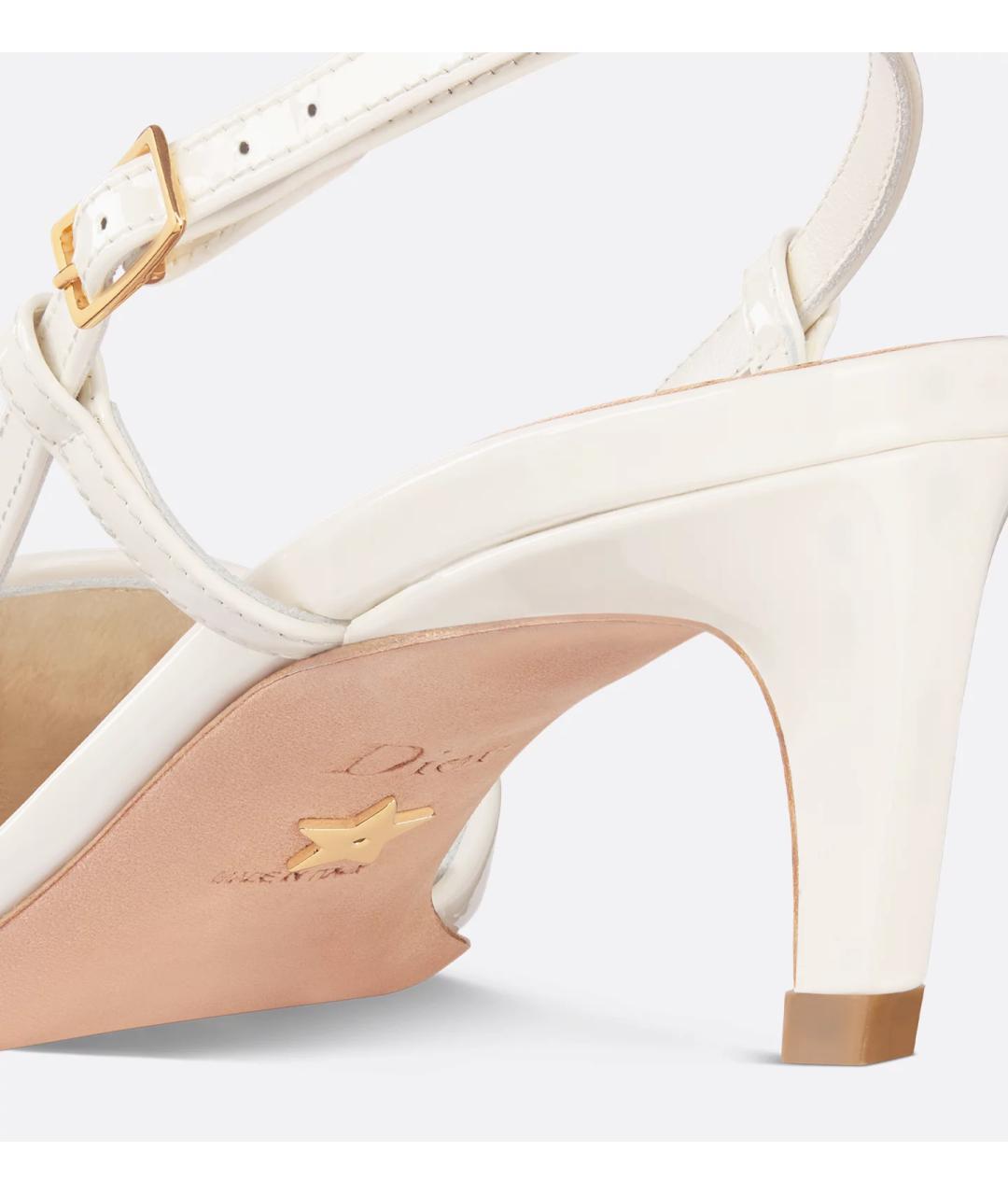 CHRISTIAN DIOR Белые кожаные туфли, фото 6