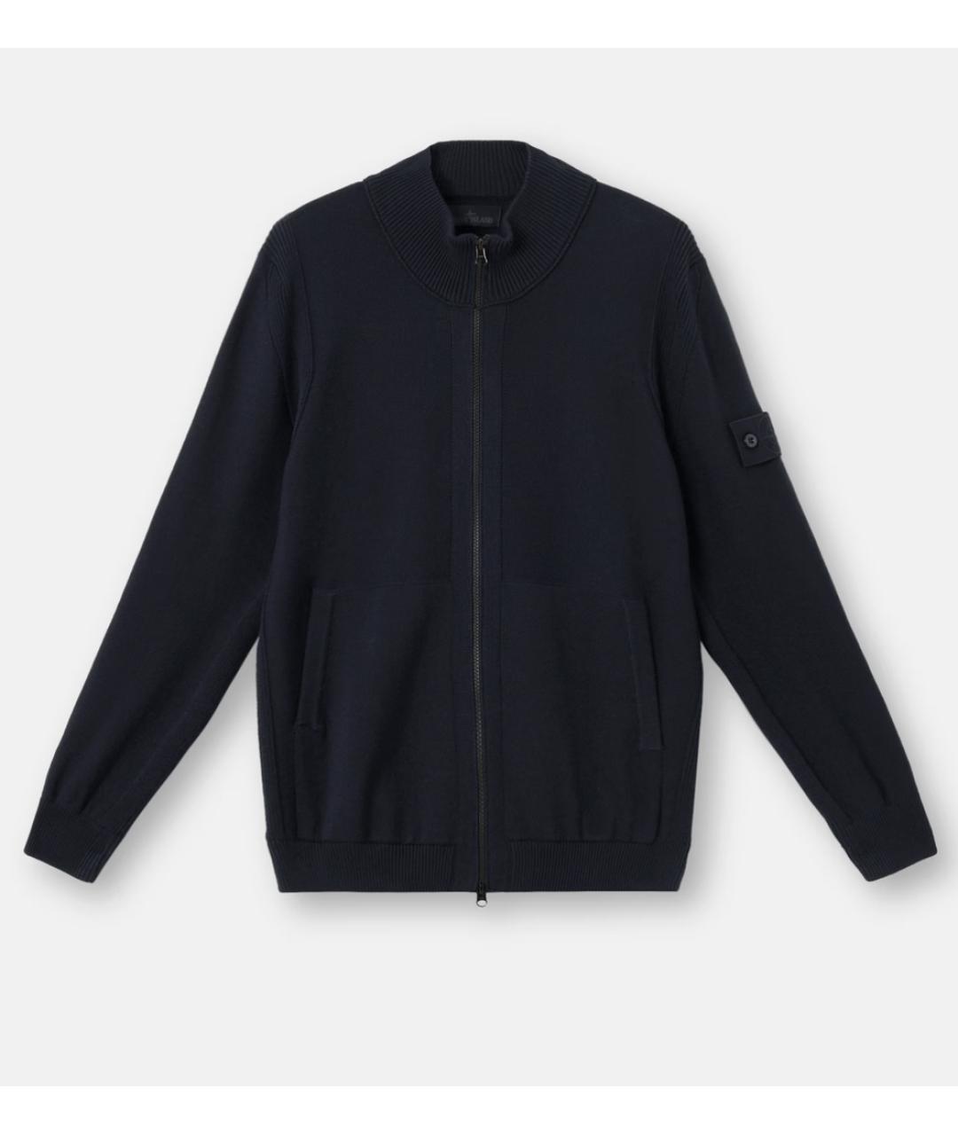 STONE ISLAND Темно-синий хлопковый кардиган, фото 6