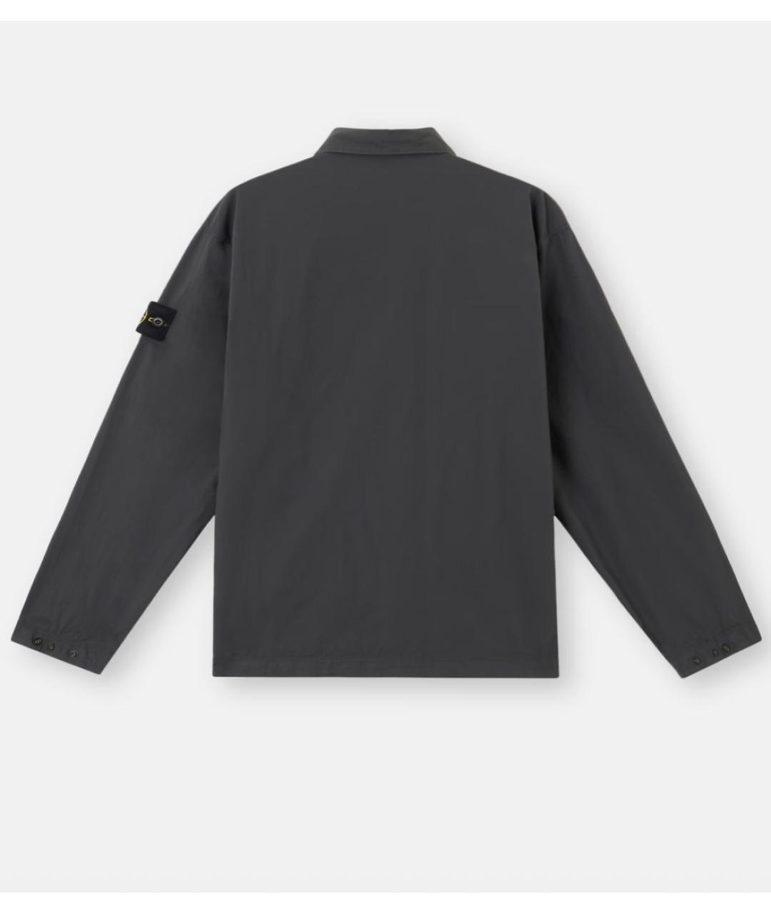 STONE ISLAND Антрацитовая хлопковая куртка, фото 5