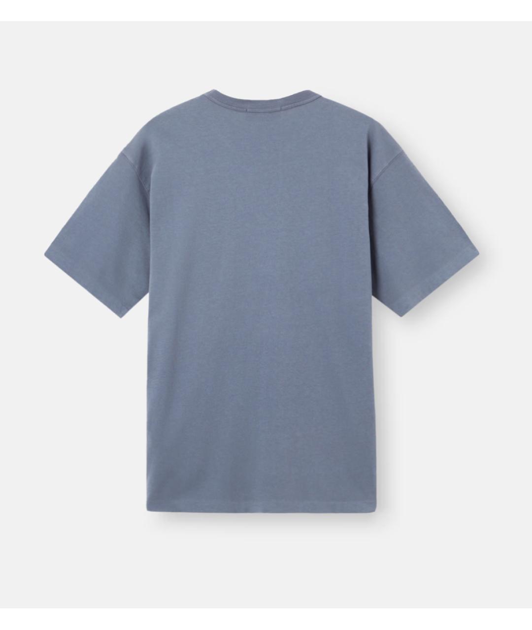 STONE ISLAND Голубая хлопковая футболка, фото 4