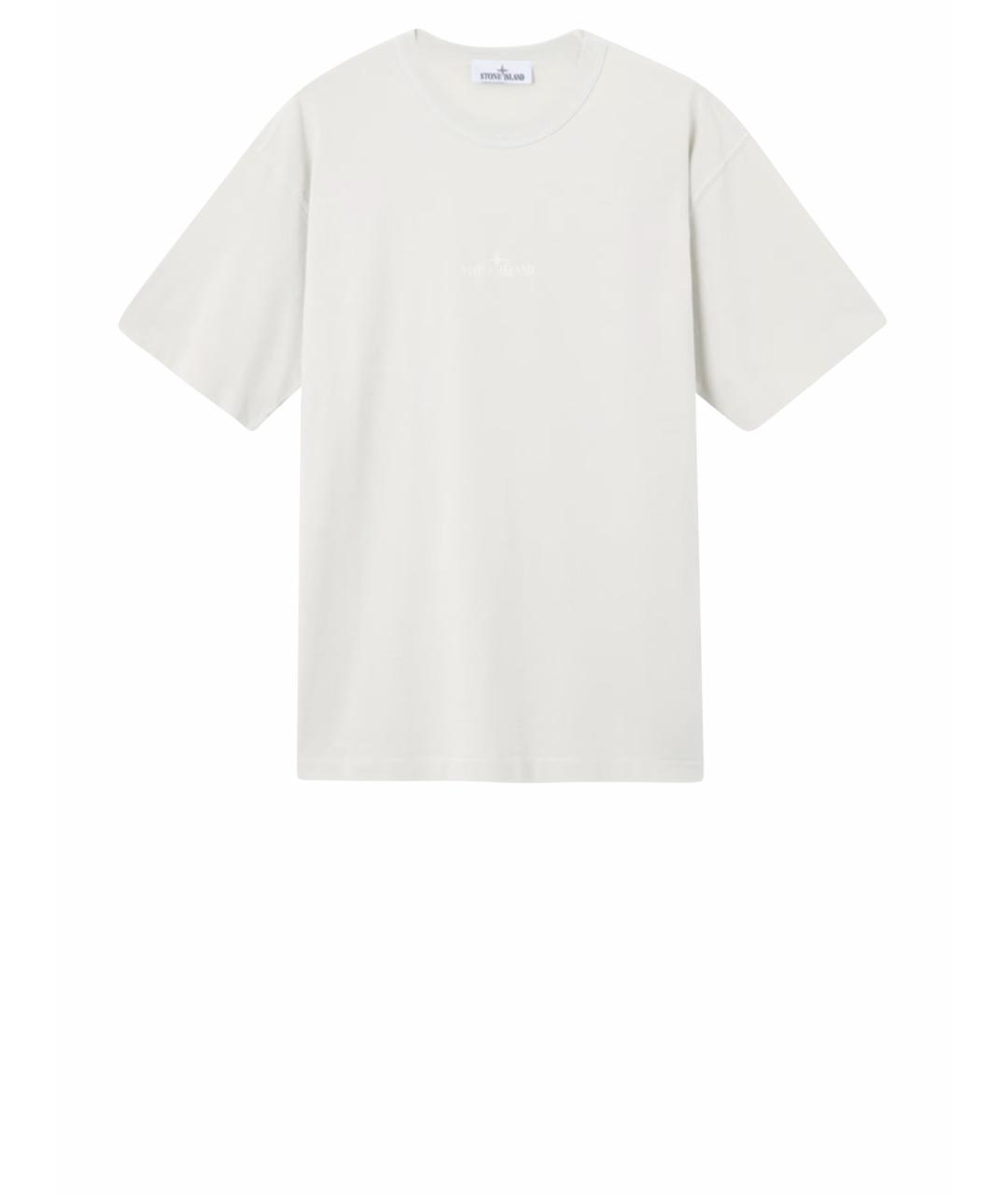 STONE ISLAND Голубая хлопковая футболка, фото 1