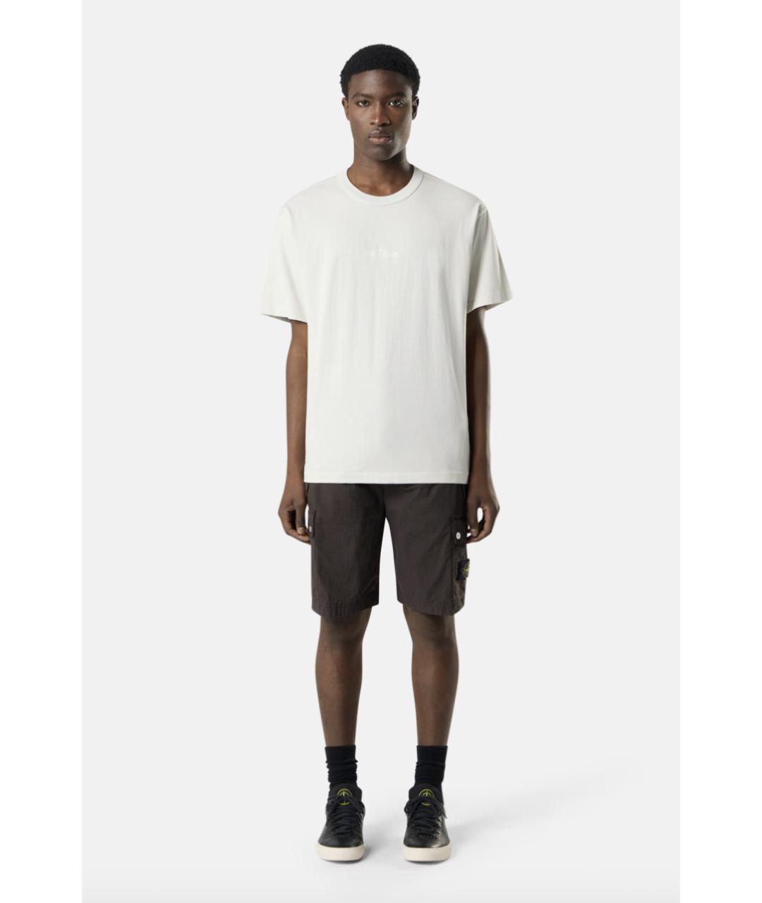 STONE ISLAND Голубая хлопковая футболка, фото 2