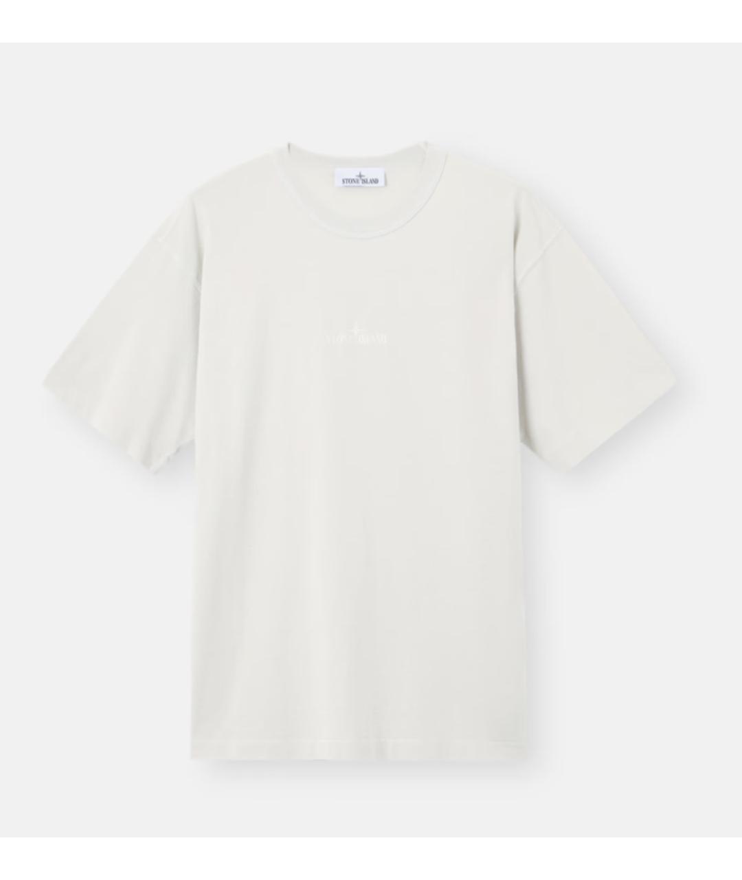 STONE ISLAND Голубая хлопковая футболка, фото 5