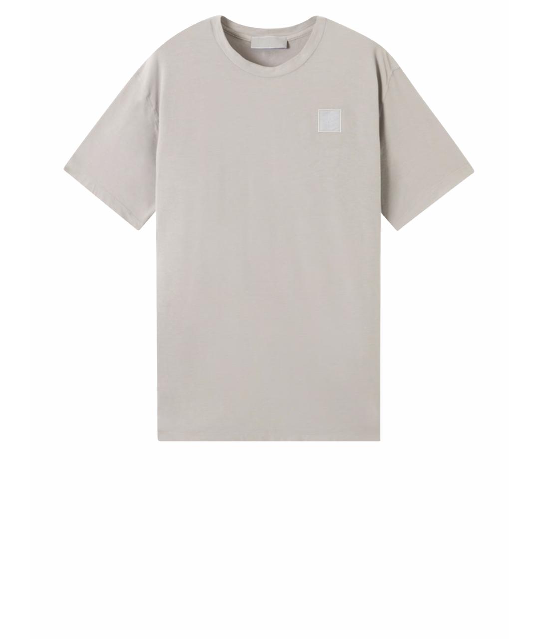 STONE ISLAND Серая хлопковая футболка, фото 1