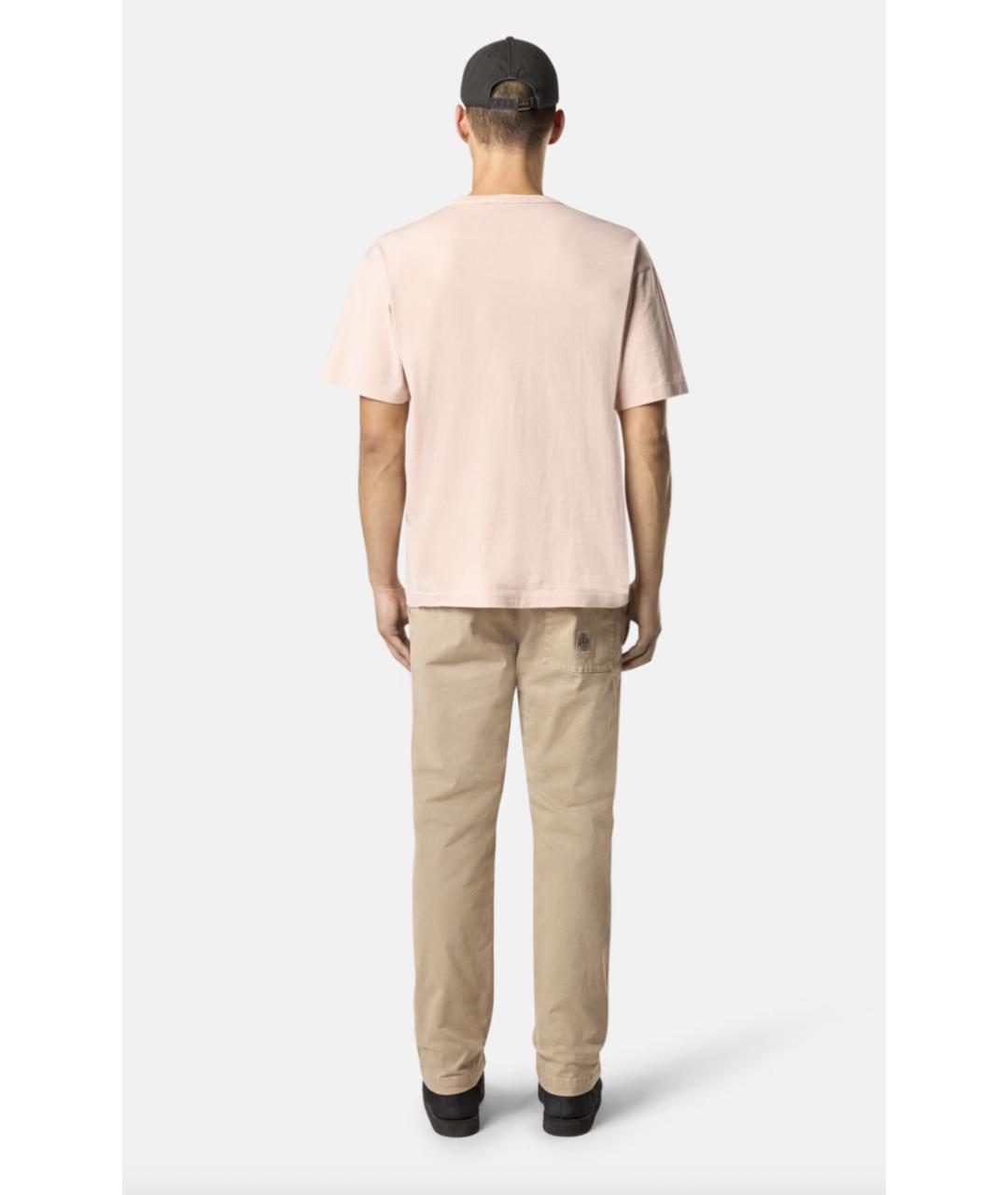 STONE ISLAND Розовая хлопковая футболка, фото 4