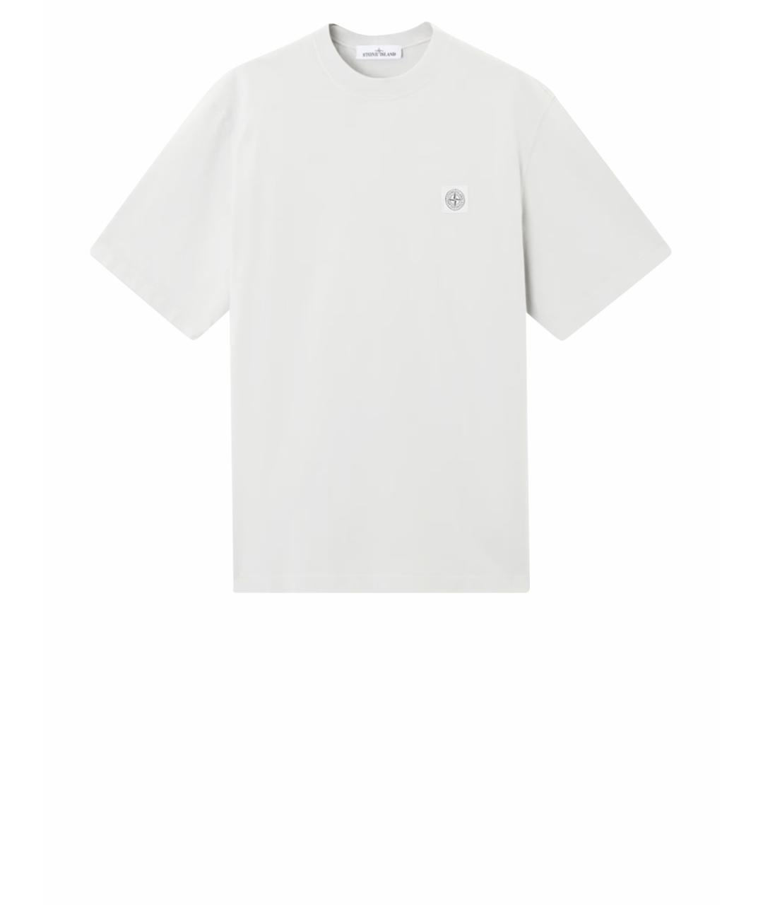 STONE ISLAND Серая хлопковая футболка, фото 1