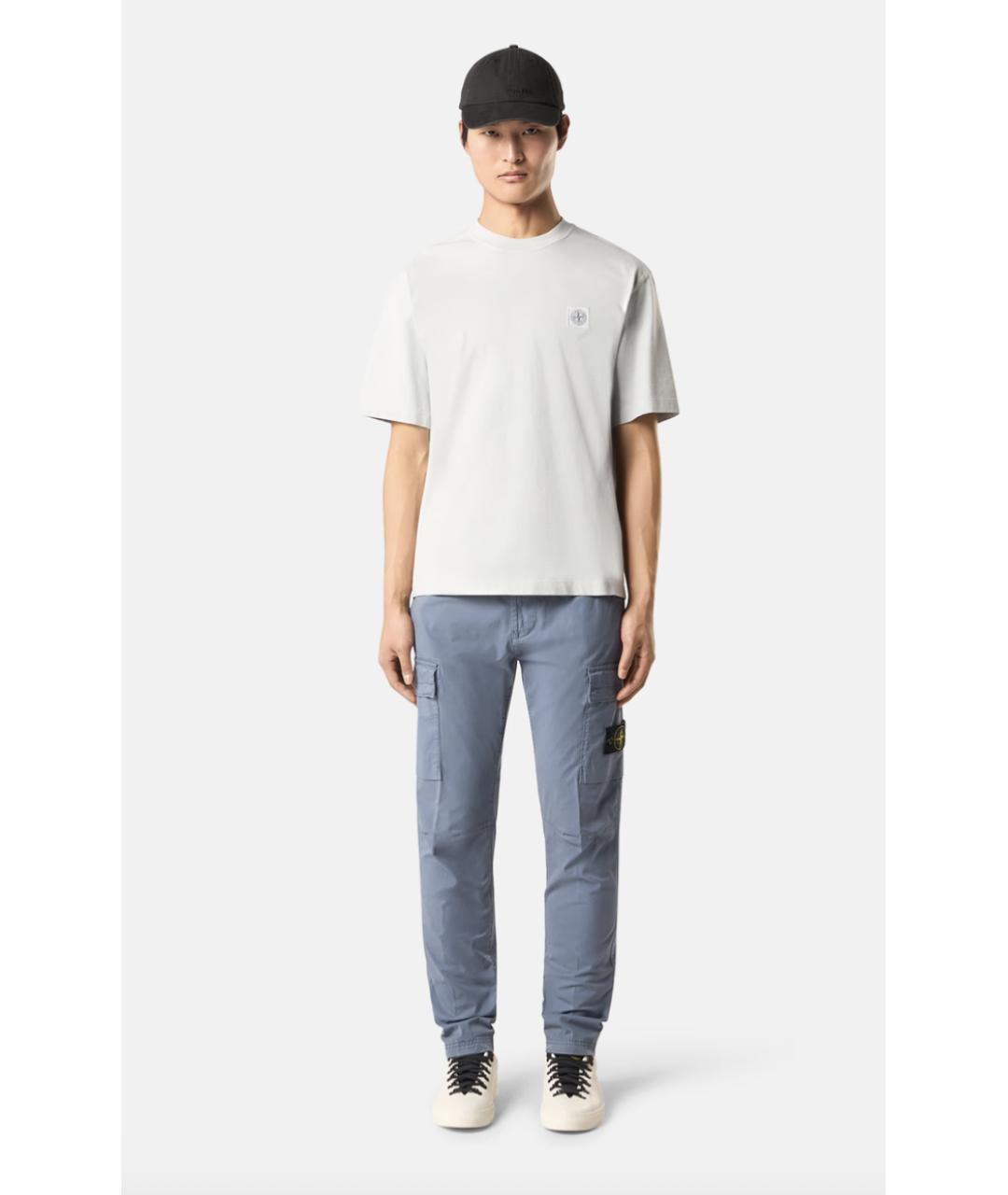 STONE ISLAND Серая хлопковая футболка, фото 2