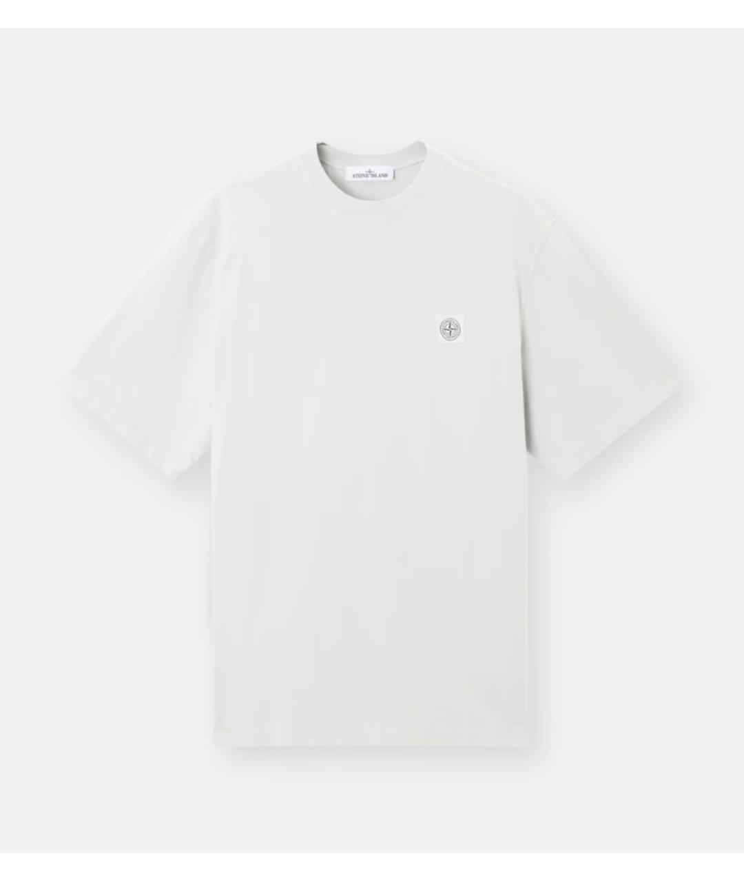 STONE ISLAND Серая хлопковая футболка, фото 5