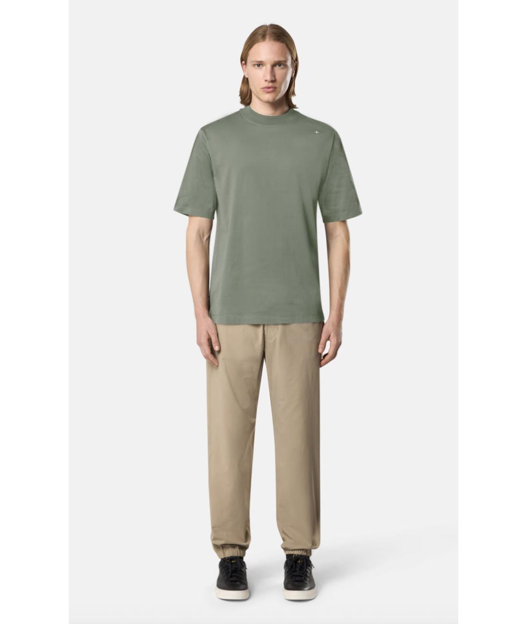 STONE ISLAND Зеленая хлопковая футболка, фото 2
