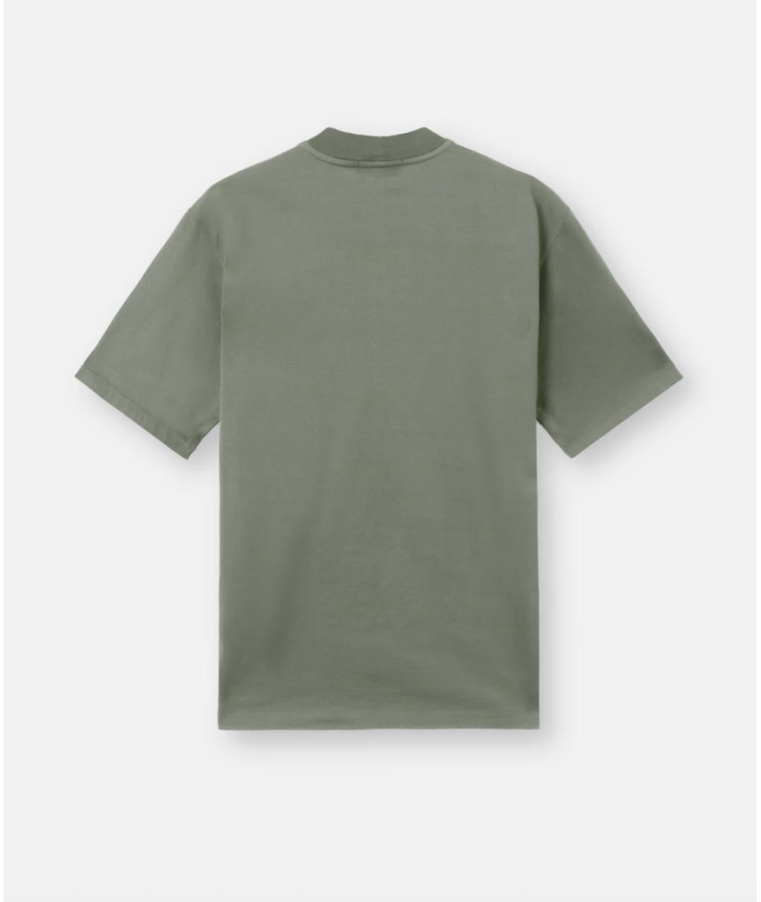 STONE ISLAND Зеленая хлопковая футболка, фото 4