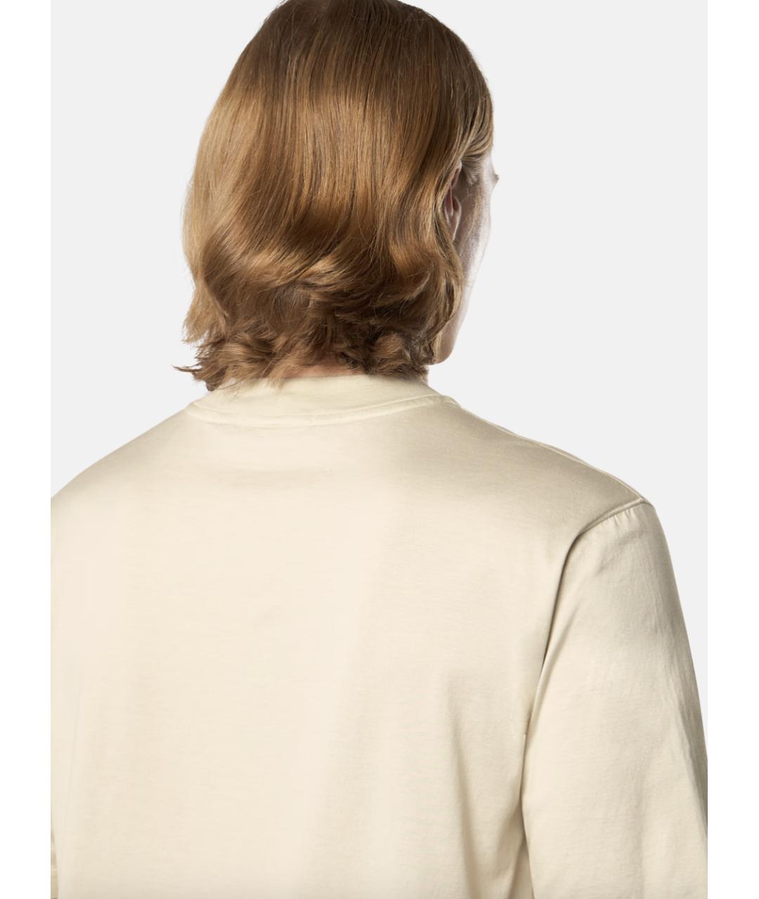 STONE ISLAND Бежевая хлопковая футболка, фото 4