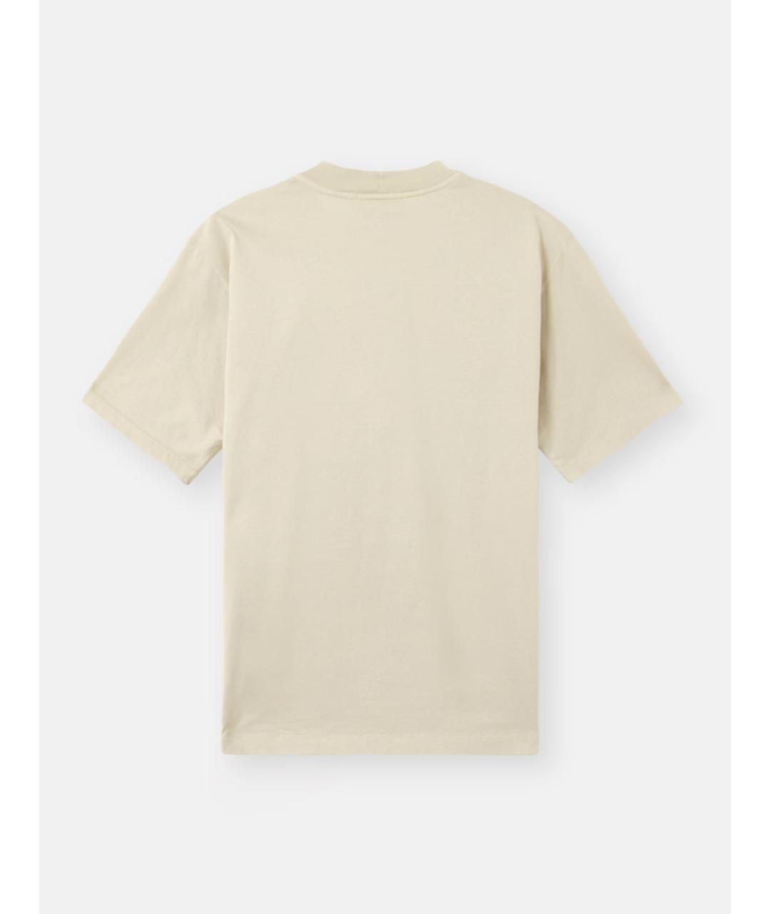 STONE ISLAND Бежевая хлопковая футболка, фото 5